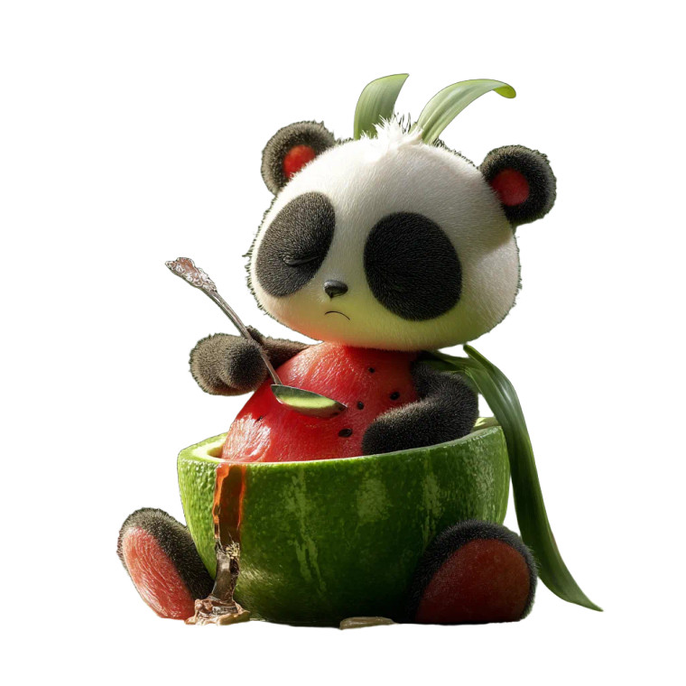 Watermelon Panda Vinyl Car Decal Sticker – Waterproof & UV-Resistant 8"