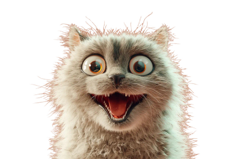 Smiling Cat V2 Vinyl Car Decal Sticker – Waterproof & UV-Resistant 8"