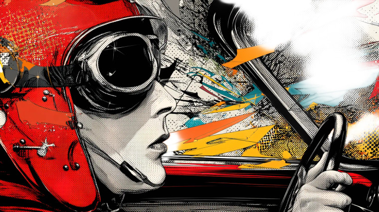 Vintage Race Driver V3 Vinyl Car Decal Sticker – Waterproof & UV-Resistant 8"