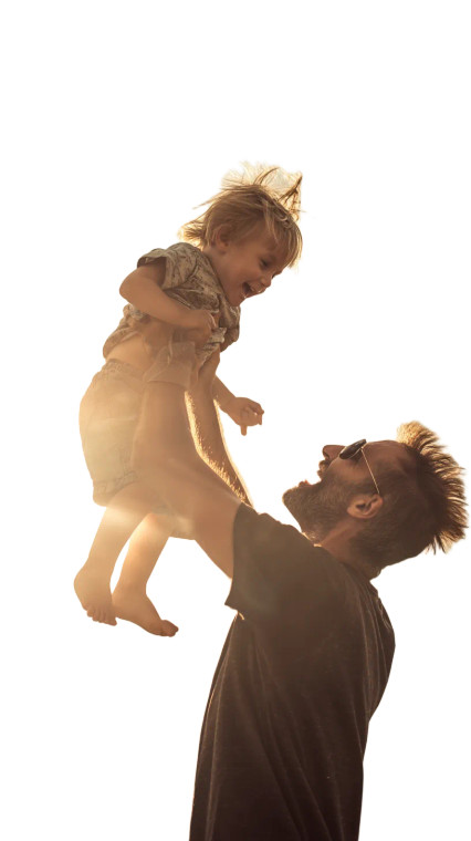 Father And Child Joy Vinyl Car Decal Sticker – Waterproof & UV-Resistant 8"