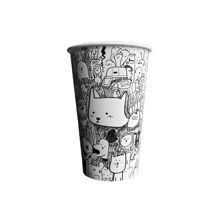Graffiti Cat Cup Vinyl Car Decal Sticker – Waterproof & UV-Resistant 8"