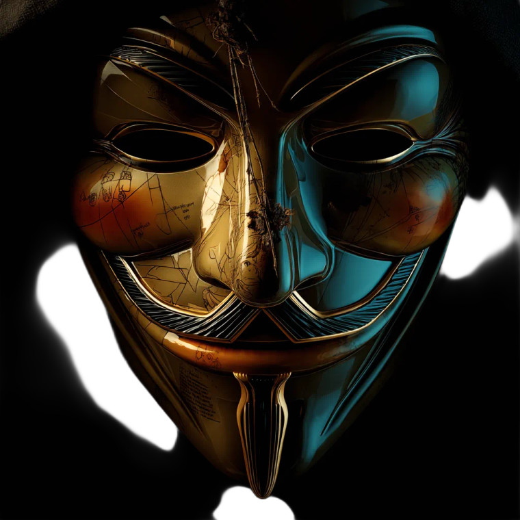 Hacker Mask Logo Vinyl Car Decal Sticker – Waterproof & UV-Resistant 8"