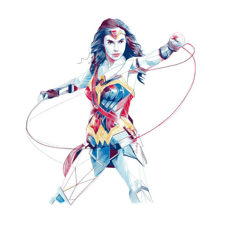 Wonder Woman Vector Vinyl Car Decal Sticker – Waterproof & UV-Resistant 8"