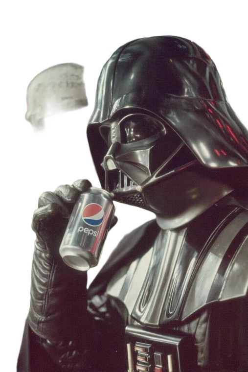 Darth Vader Drinks Pepsi Vinyl Car Decal Sticker – Waterproof & UV-Resistant 8"