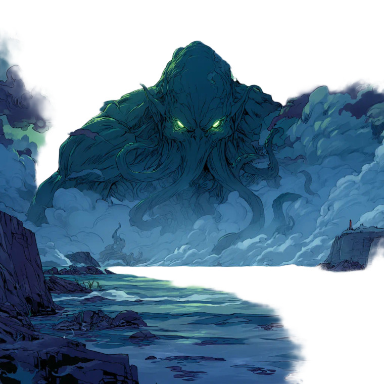 Cthulhu Rising V2 Vinyl Car Decal Sticker – Waterproof & UV-Resistant 8"