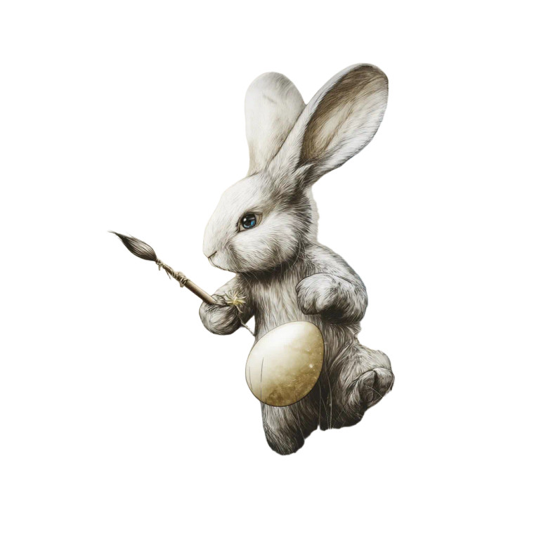 Easter Bunny V8 Vinyl Car Decal Sticker – Waterproof & UV-Resistant 8"