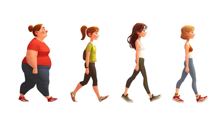Weight Loss Progression Vinyl Car Decal Sticker – Waterproof & UV-Resistant 8"
