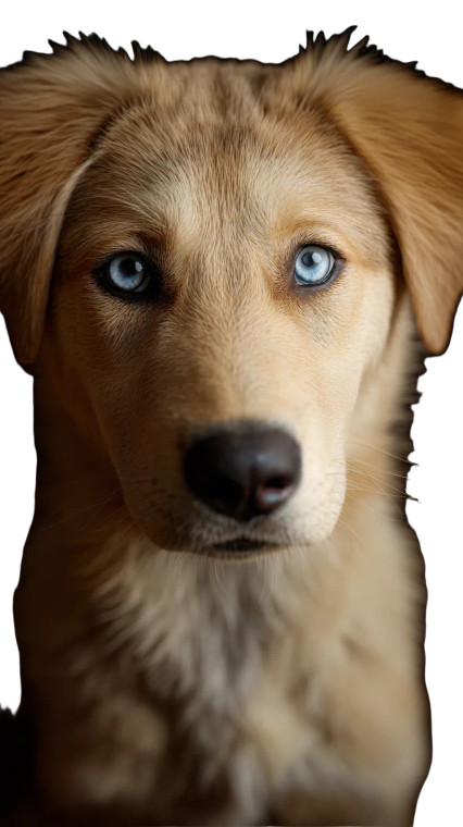 Golden Husky Puppy Vinyl Car Decal Sticker – Waterproof & UV-Resistant 8"