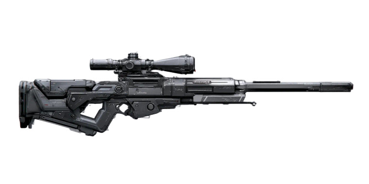 Futuristic Sniper Rifle Vinyl Car Decal Sticker – Waterproof & UV-Resistant 8"