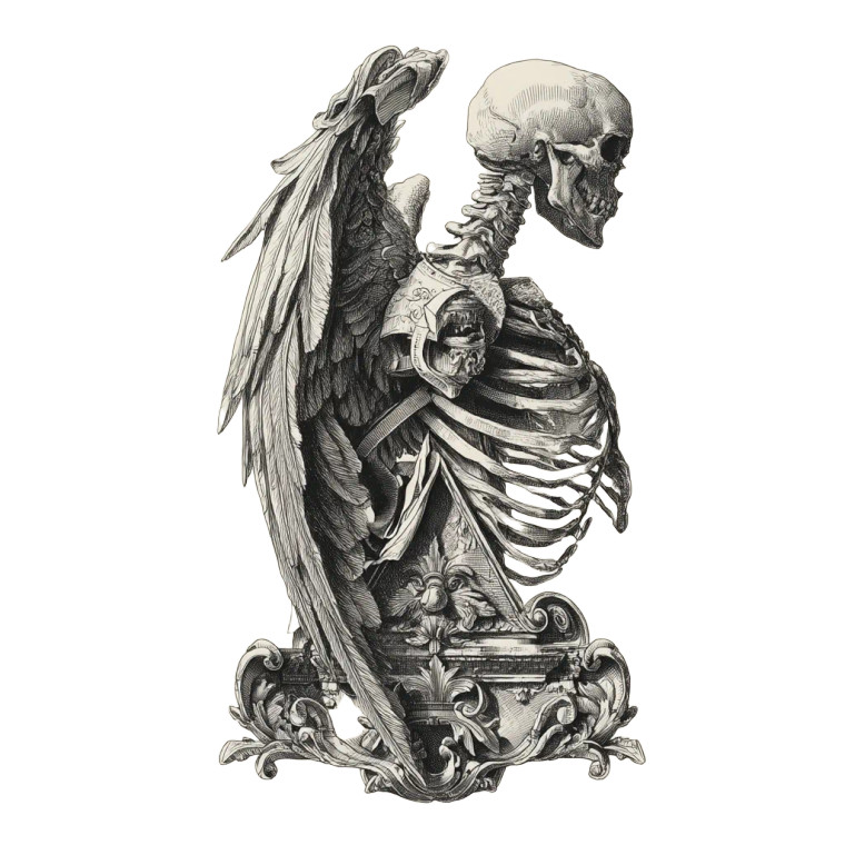Broken Winged Angel Vinyl Car Decal Sticker – Waterproof & UV-Resistant 8"