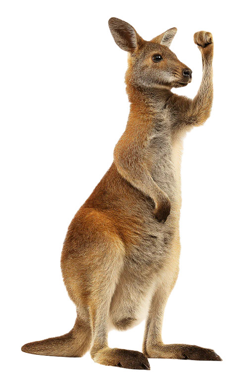 Victorious Kangaroo Vinyl Car Decal Sticker – Waterproof & UV-Resistant 8"