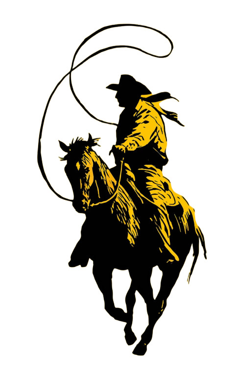 Cowboy Logo V2 Vinyl Car Decal Sticker – Waterproof & UV-Resistant 8"