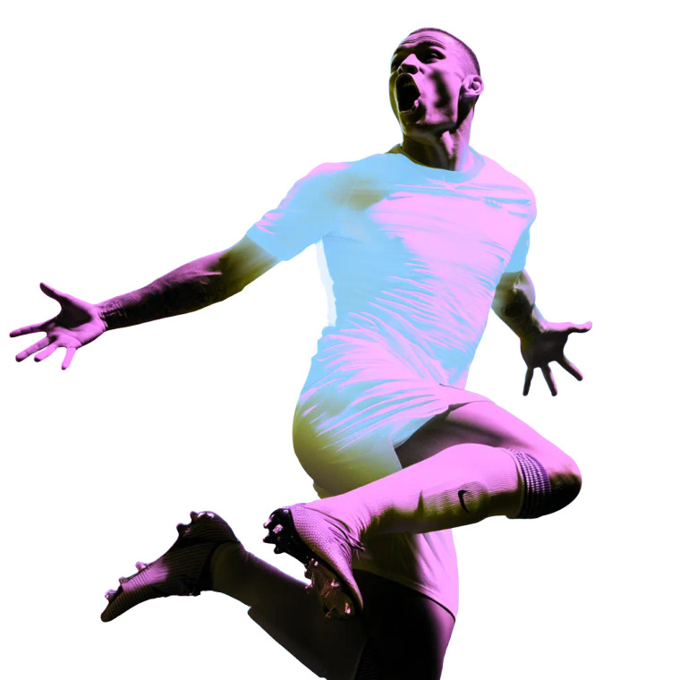 Celebrating Soccer Player V3 Vinyl Car Decal Sticker – Waterproof & UV-Resistant 8"