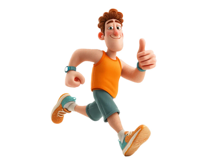 Cheerful Runner Vinyl Car Decal Sticker – Waterproof & UV-Resistant 8"