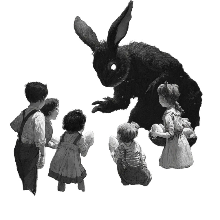 Monster Easter Bunny V2 Vinyl Car Decal Sticker – Waterproof & UV-Resistant 8"