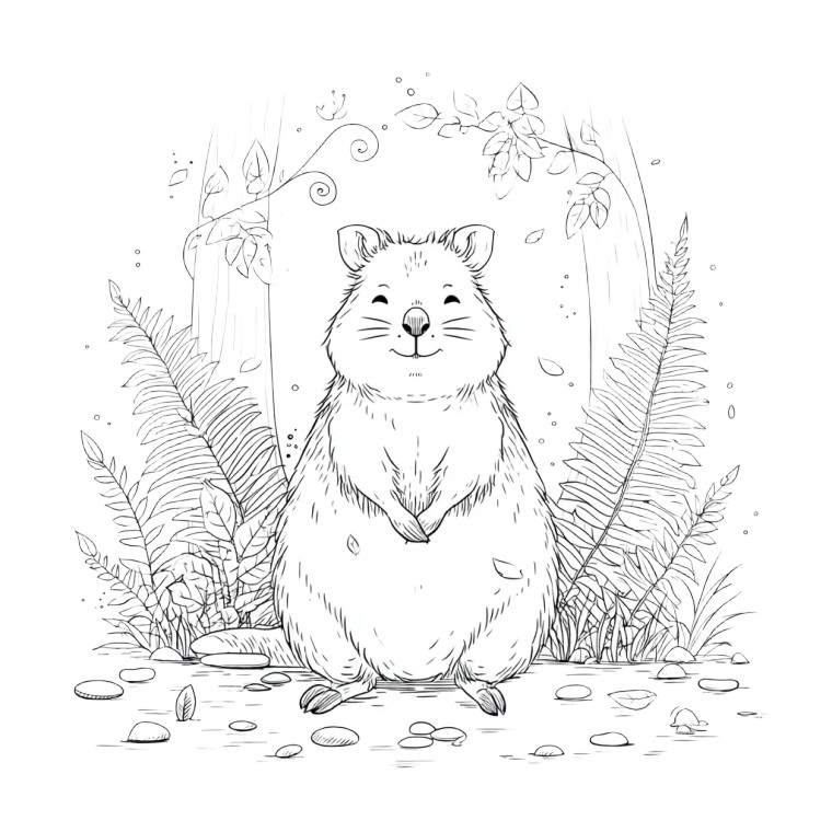 Cheerful Quokka Vinyl Car Decal Sticker – Waterproof & UV-Resistant 8"