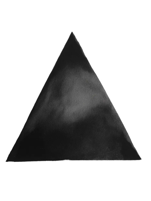 Black Watercolor Triangle Vinyl Car Decal Sticker – Waterproof & UV-Resistant 8"