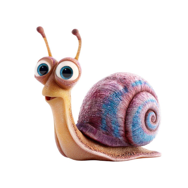 Cute Disney Snail Vinyl Car Decal Sticker – Waterproof & UV-Resistant 8"