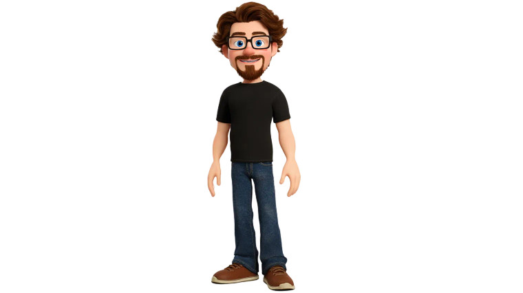 Pixar Style Man V9 Vinyl Car Decal Sticker – Waterproof & UV-Resistant 8"