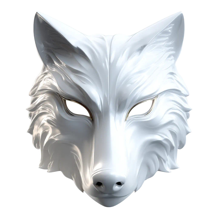 Wolf Hollow Mask Vinyl Car Decal Sticker – Waterproof & UV-Resistant 8"