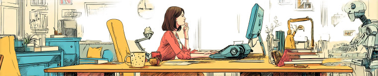 Young Woman Writing Vinyl Car Decal Sticker – Waterproof & UV-Resistant 8"