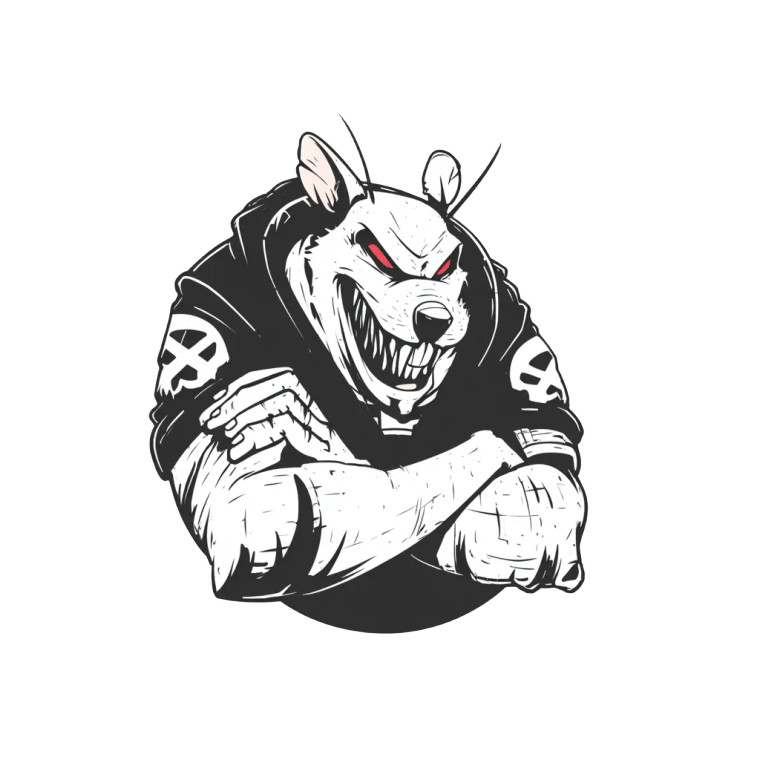 Evil Rat Cop Vinyl Car Decal Sticker – Waterproof & UV-Resistant 8"