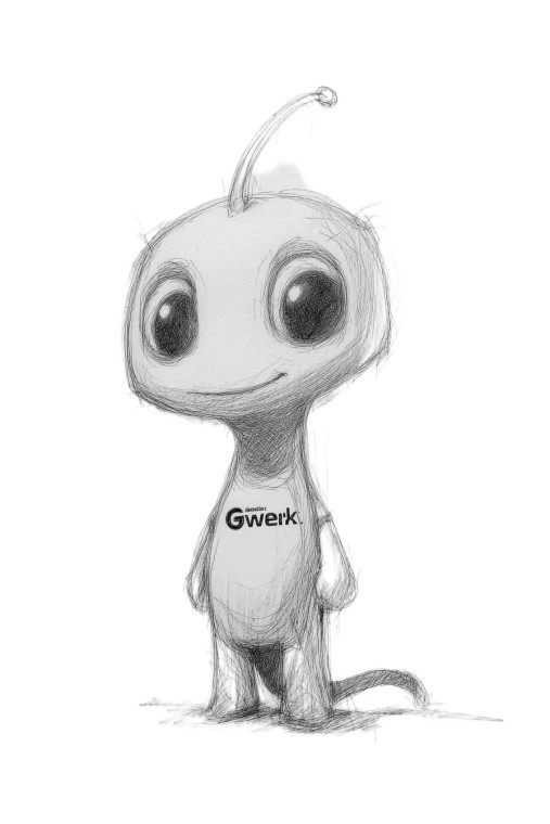Adorable Alien Sketch Vinyl Car Decal Sticker – Waterproof & UV-Resistant 8"