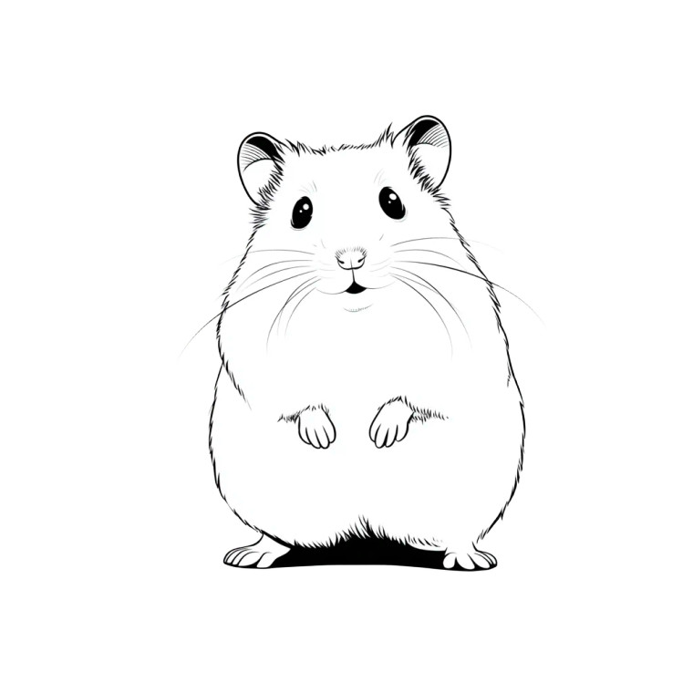 Cute Hamster Art Vinyl Car Decal Sticker – Waterproof & UV-Resistant 8"