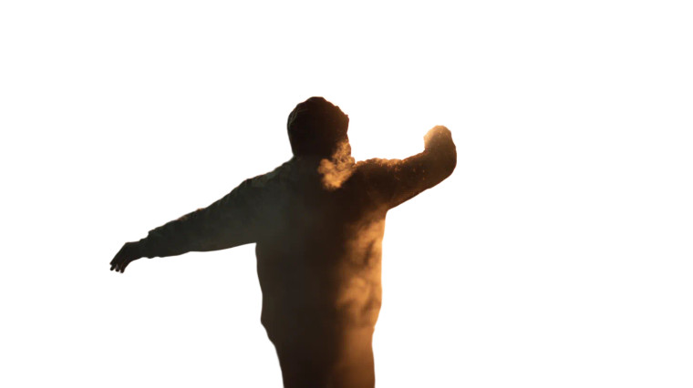 Silhouette Of Protester Vinyl Car Decal Sticker – Waterproof & UV-Resistant 8"