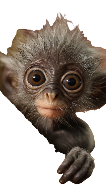 Baby Weird Monkey Vinyl Car Decal Sticker – Waterproof & UV-Resistant 8"