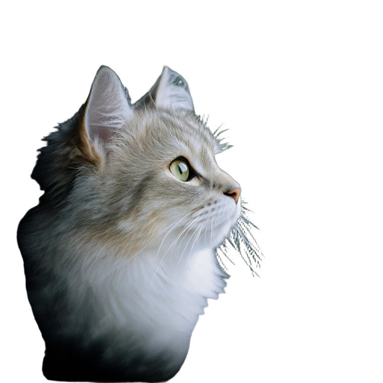 Cat Profile Vinyl Car Decal Sticker – Waterproof & UV-Resistant 8"