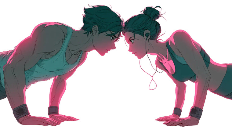 Dynamic Gym Duo Vinyl Car Decal Sticker – Waterproof & UV-Resistant 8"