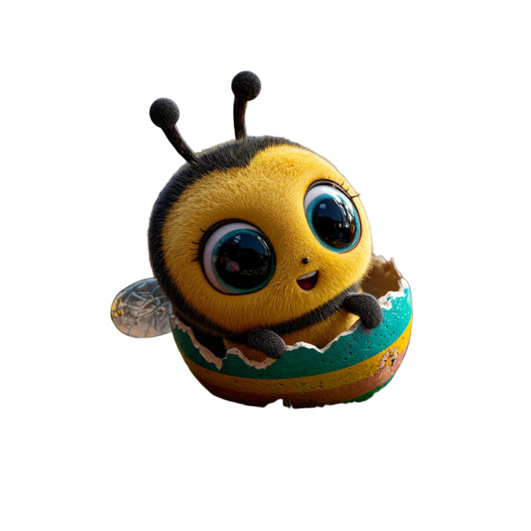 Pixar Easter Bee Vinyl Car Decal Sticker – Waterproof & UV-Resistant 8"