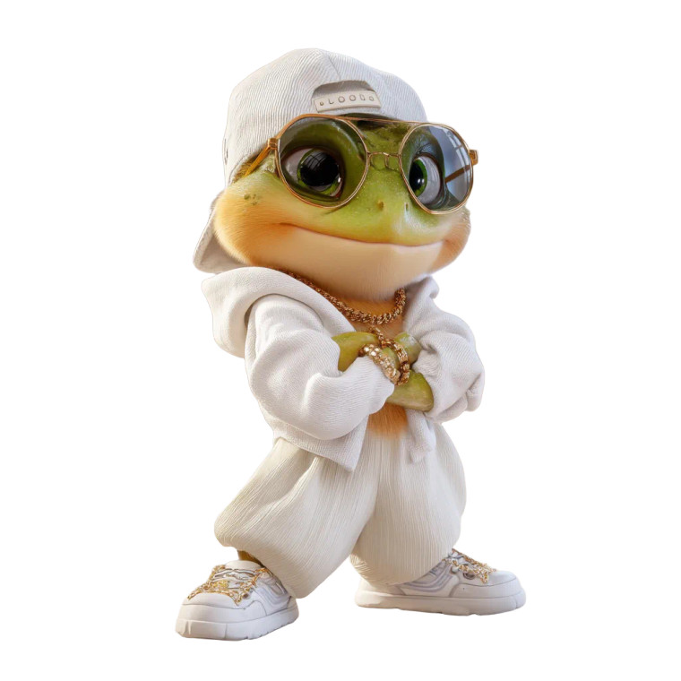 Hip-Hop Frog Vinyl Car Decal Sticker – Waterproof & UV-Resistant 8"