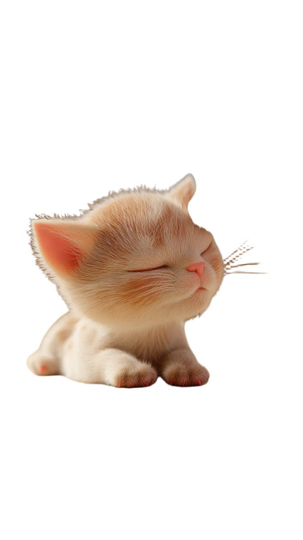 Tiny Kitten Portrait V2 Vinyl Car Decal Sticker – Waterproof & UV-Resistant 8"