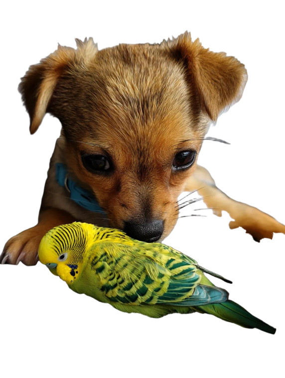 Chihuahua And Budgie Vinyl Car Decal Sticker – Waterproof & UV-Resistant 8"
