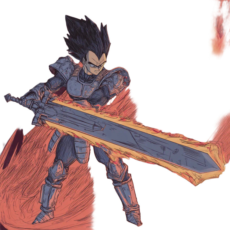 Vegeta In Armor Vinyl Car Decal Sticker – Waterproof & UV-Resistant 8"