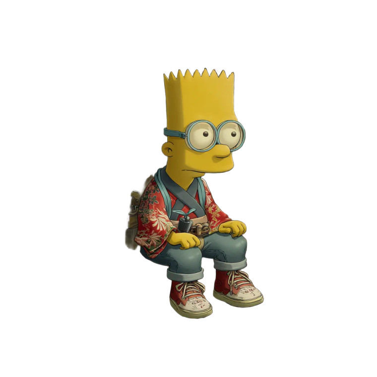 Bart In Tokyo Vinyl Car Decal Sticker – Waterproof & UV-Resistant 8"