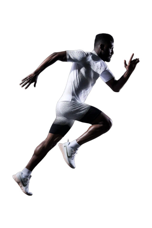 Saudi Sprinting Athlete Vinyl Car Decal Sticker – Waterproof & UV-Resistant 8"