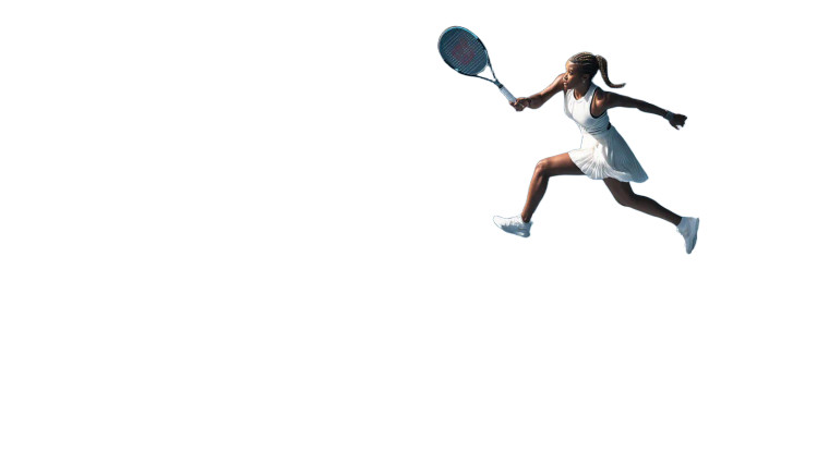 Dynamic Tennis Athlete Vinyl Car Decal Sticker – Waterproof & UV-Resistant 8"