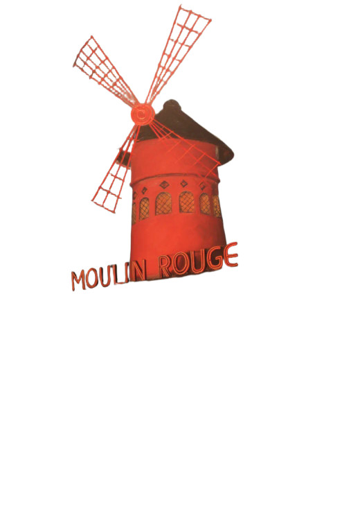 Moulin Rouge Windmill Vinyl Car Decal Sticker – Waterproof & UV-Resistant 8"