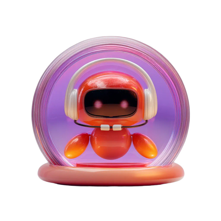 Cute Chatbot Avatar Vinyl Car Decal Sticker – Waterproof & UV-Resistant 8"