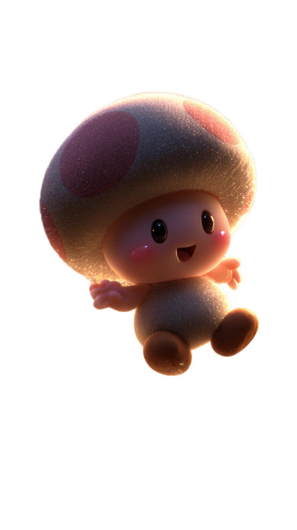 Dancing Mushroom Character Vinyl Car Decal Sticker – Waterproof & UV-Resistant 8"