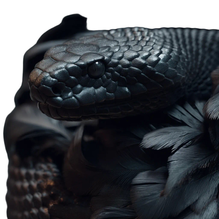 Feathered Luxury Snake Vinyl Car Decal Sticker – Waterproof & UV-Resistant 8"