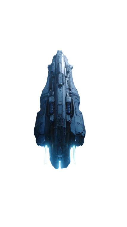 Futuristic Spaceship V3 Vinyl Car Decal Sticker – Waterproof & UV-Resistant 8"