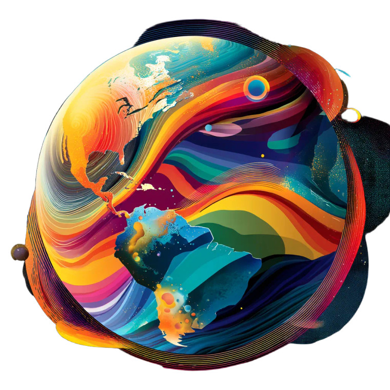 Holographic Earth V2 Vinyl Car Decal Sticker – Waterproof & UV-Resistant 8"