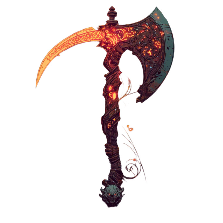 Glowing Rune War Pick Vinyl Car Decal Sticker – Waterproof & UV-Resistant 8"