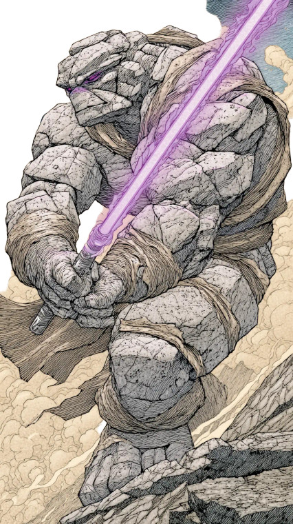 Stone Jedi Master Vinyl Car Decal Sticker – Waterproof & UV-Resistant 8"