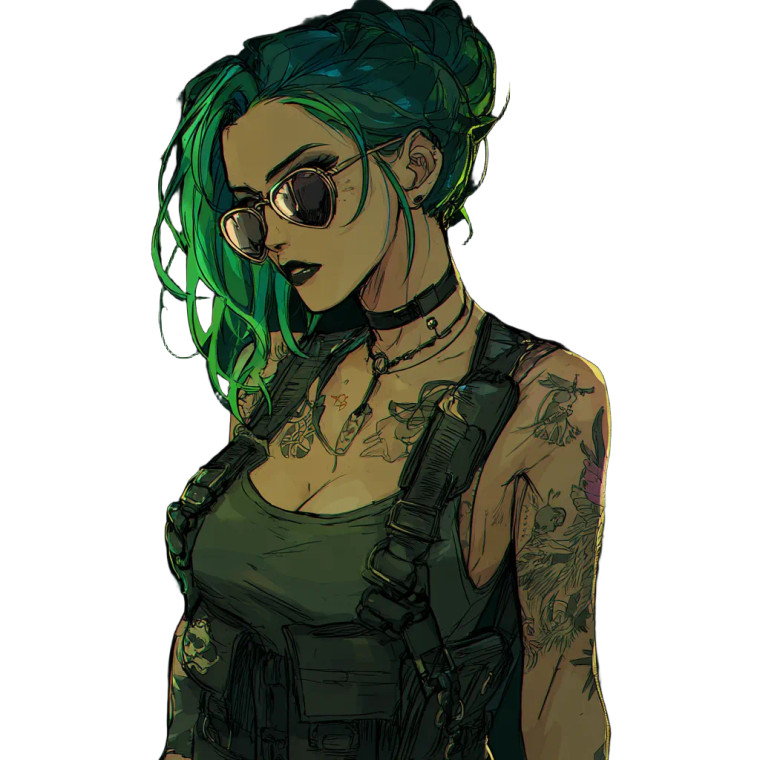 Anarchist Punk Girl Vinyl Car Decal Sticker – Waterproof & UV-Resistant 8"