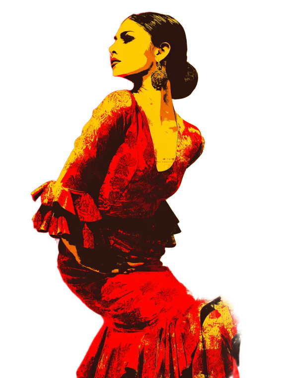 Flamenco Dancer Vinyl Car Decal Sticker – Waterproof & UV-Resistant 8"